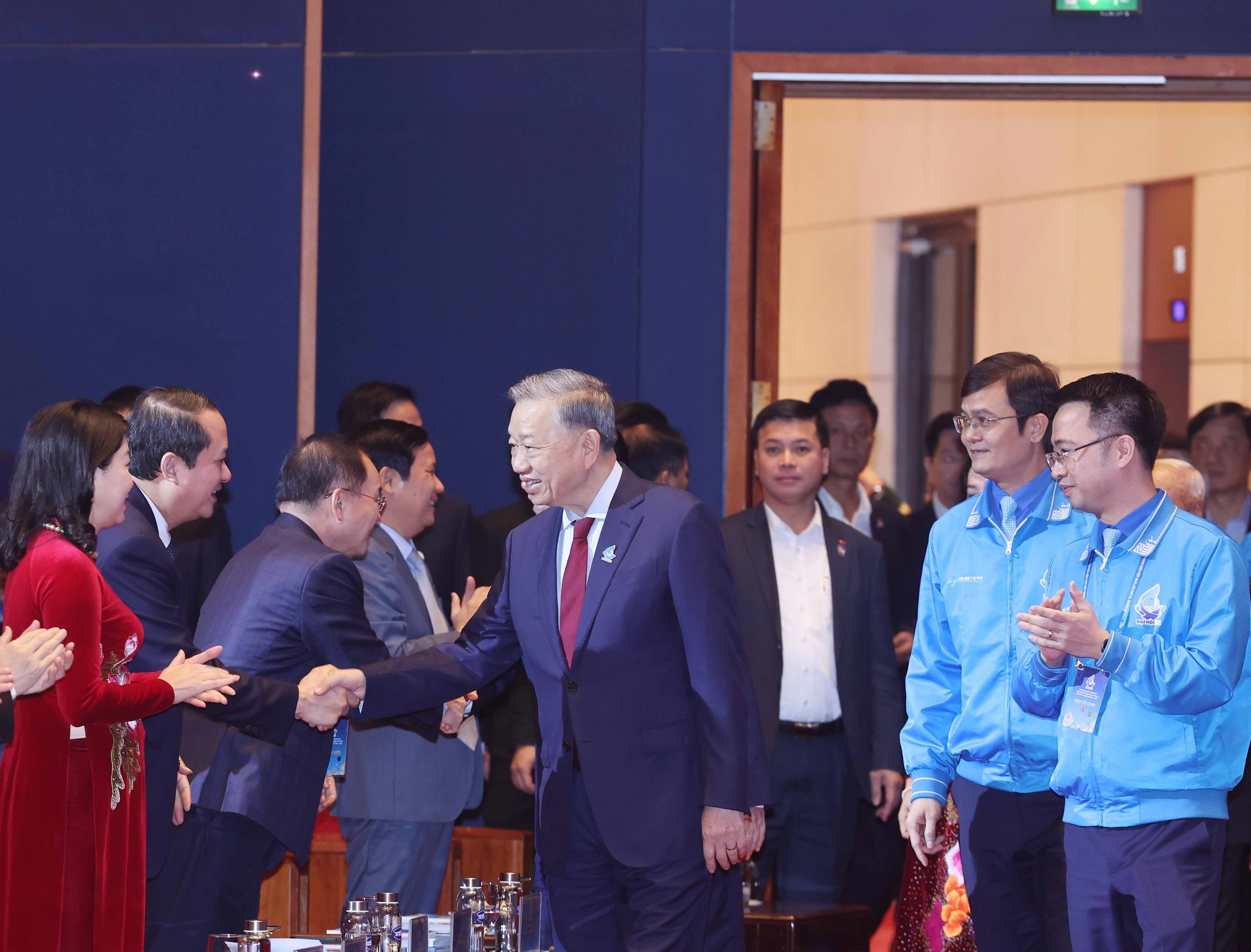 Tổng Bí thư Tô Lâm dự phiên trọng thể Đại hội IX Hội Liên hiệp Thanh niên Việt Nam.