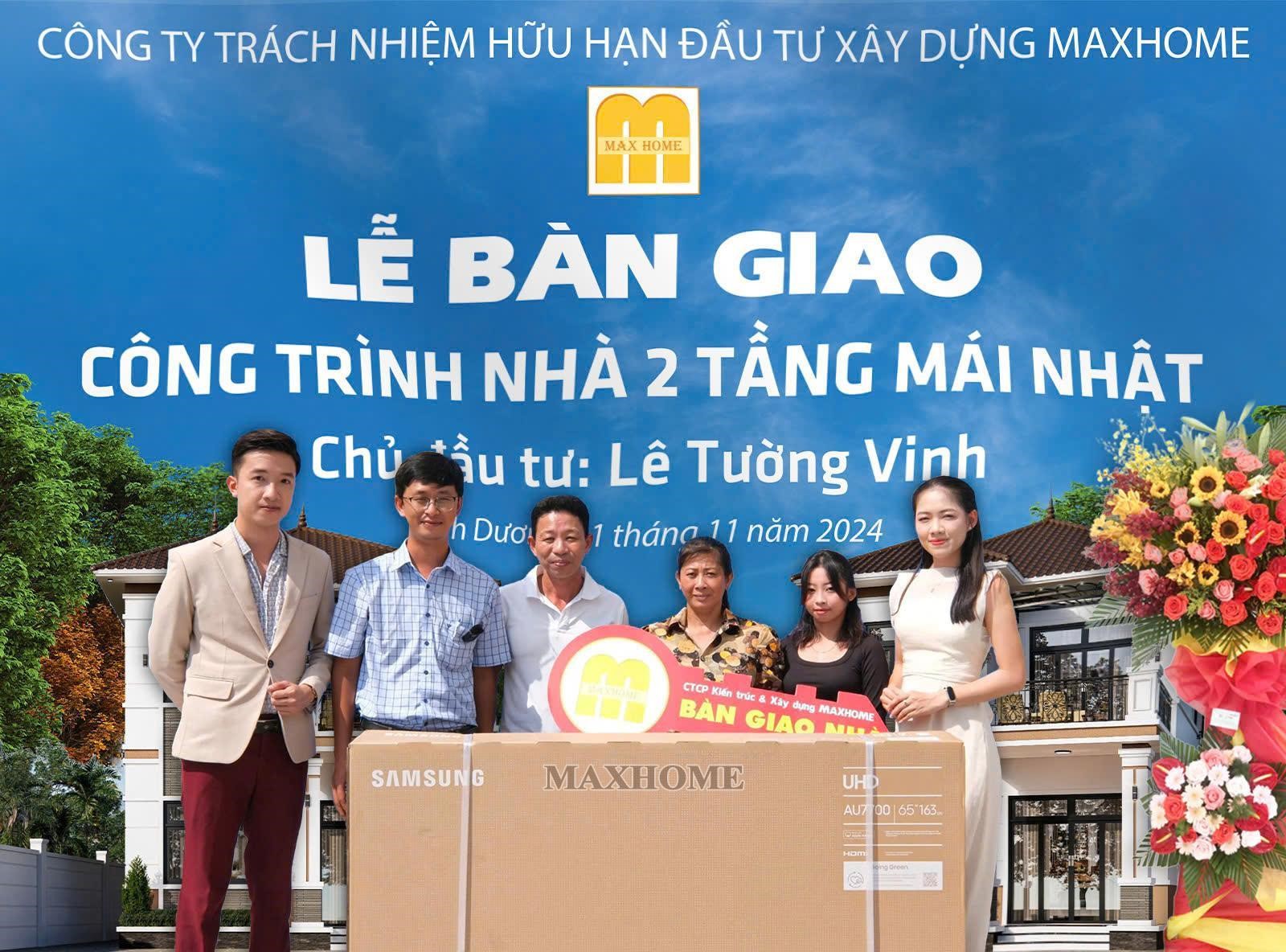 Lễ bàn giao công trình nhà ở cho khách hàng.