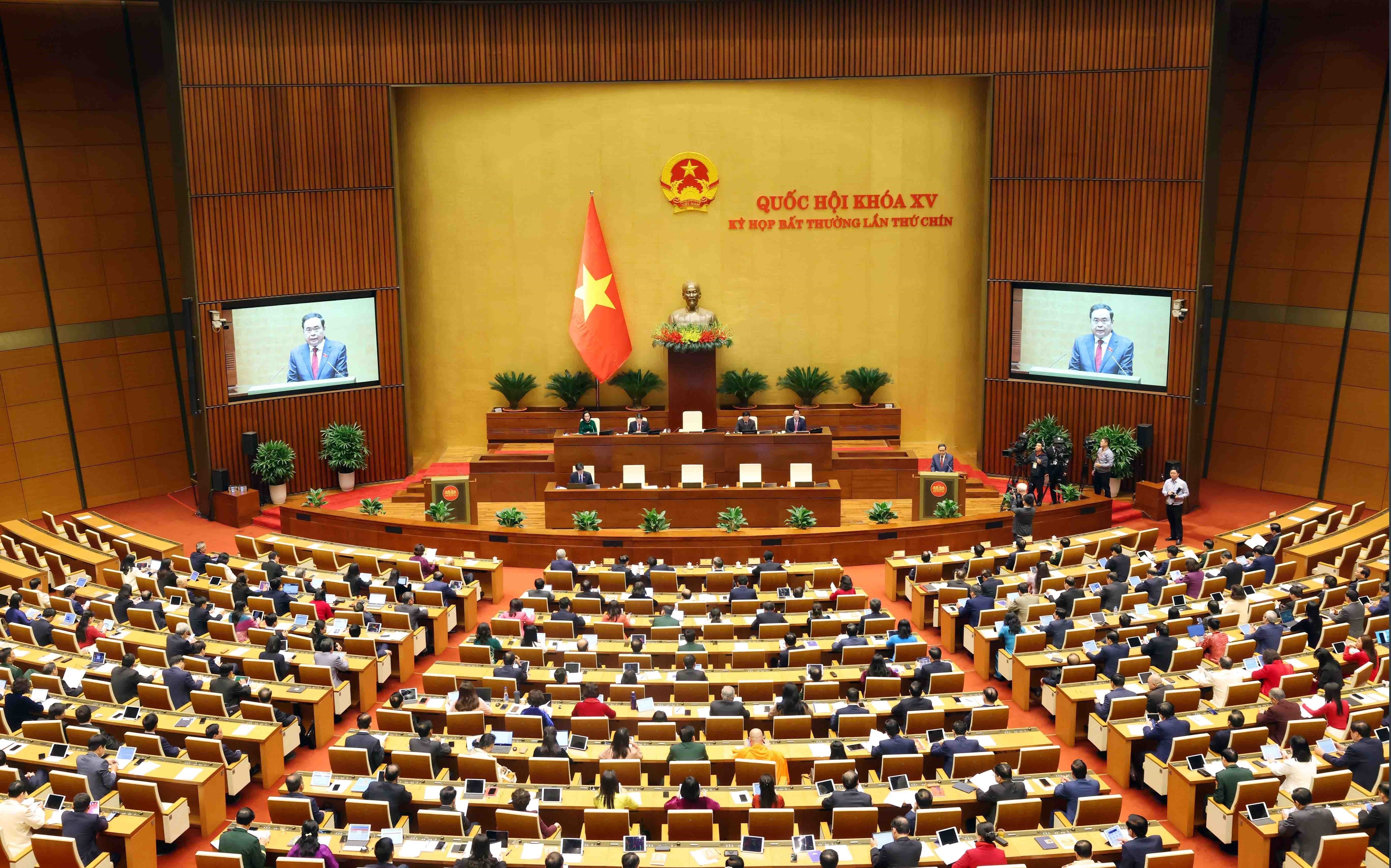 Quang cảnh phiên khai mạc kỳ họp. Ảnh: TTXVN