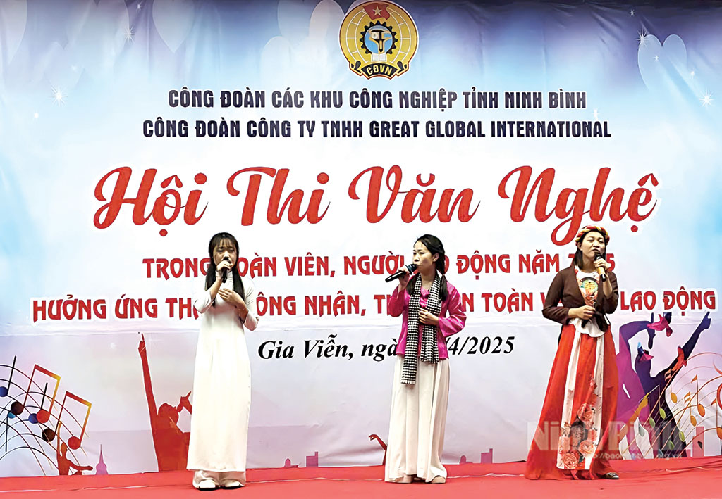 Tiết mục tham gia Hội thi văn nghệ do Công đoàn Công ty TNHH Great Global International, KCN Gián Khẩu (Gia Viễn) tổ chức.
