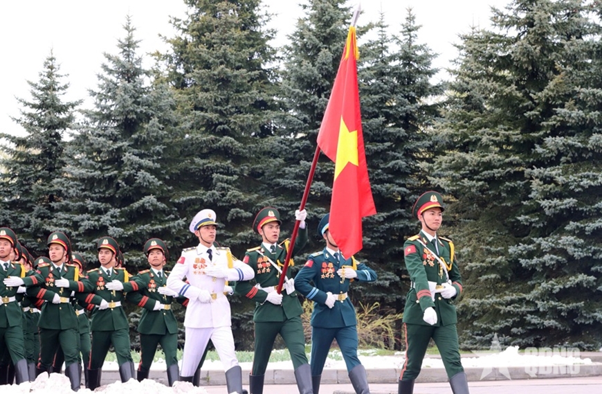 Đoàn Quân đội nhân dân Việt Nam luyện tập chuẩn bị cho lễ duyệt binh.
