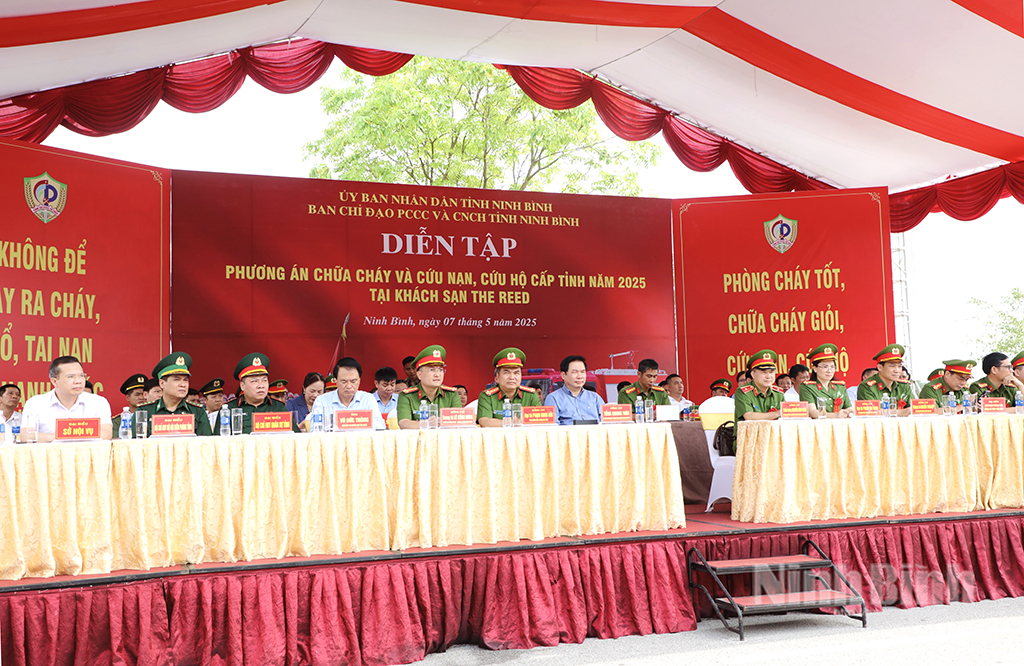 Các đại biểu dự diễn tập.