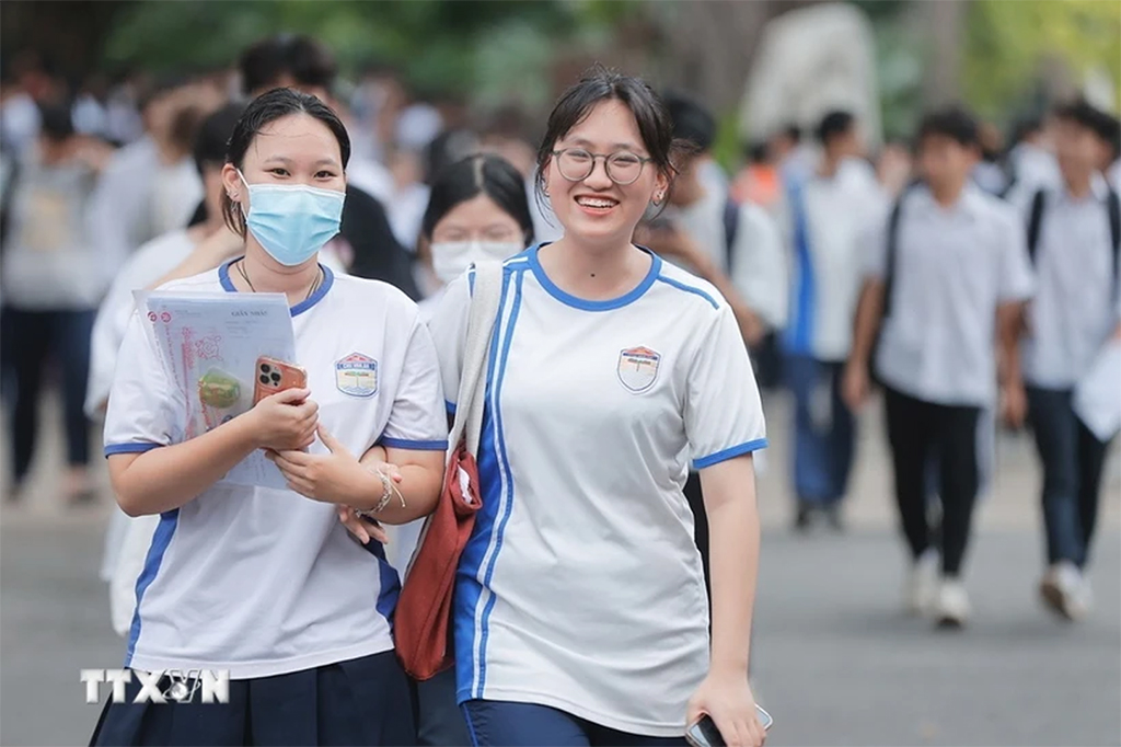 Thí sinh dự thi Tốt nghiệp Trung học phổ thông. (Ảnh: TTXVN)