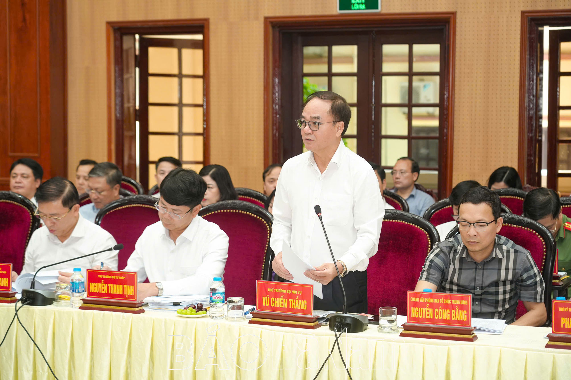 Đồng chí Trưởng Ban Tổ chức Trung ương Lê Minh Hưng làm việc với Ban Thường vụ Tỉnh ủy Hà Nam Nam Định Ninh Bình