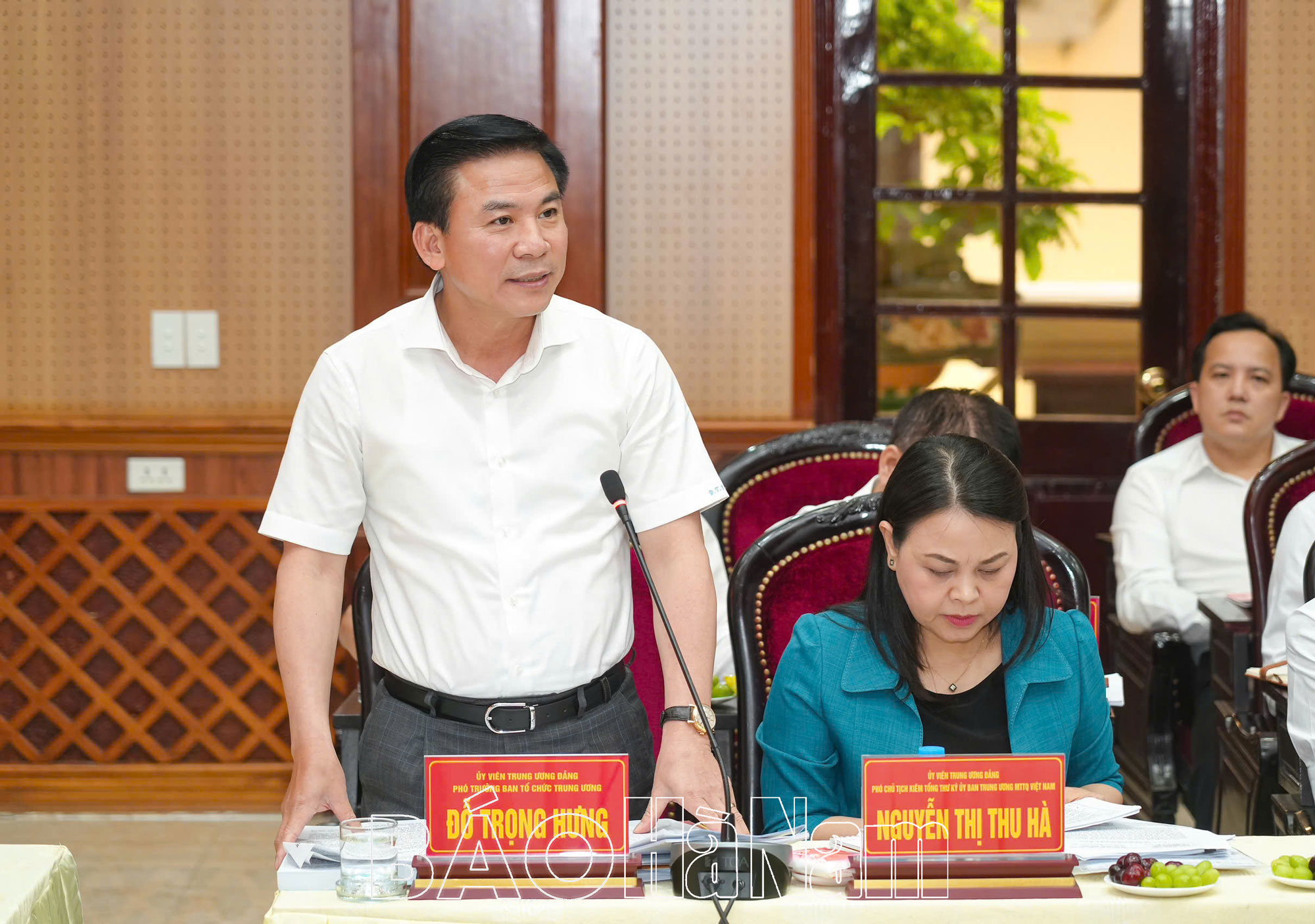 Đồng chí Trưởng Ban Tổ chức Trung ương Lê Minh Hưng làm việc với Ban Thường vụ Tỉnh ủy Hà Nam Nam Định Ninh Bình
