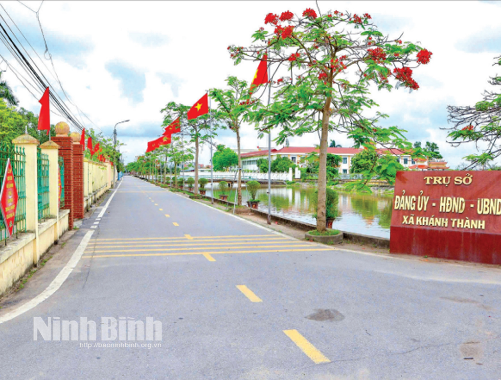 Diện mạo nông thôn mới kiểu mẫu xanh, sạch, đẹp của xã Khánh Thành (huyện Yên Khánh). Ảnh: Hoàng Hiệp