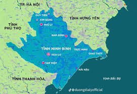 Bản đồ địa giới hành chính tỉnh Ninh Bình sau khi hợp nhất.