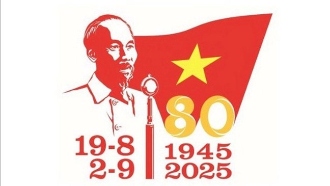 Mẫu logo chính thức cho các hoạt động kỷ niệm 80 năm Cách mạng Tháng Tám và Quốc khánh 2/9.