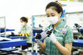 Smartphone production at Samsung Thai Nguyen Factory. (Photo: THAI NGUYEN NEWSPAPER)