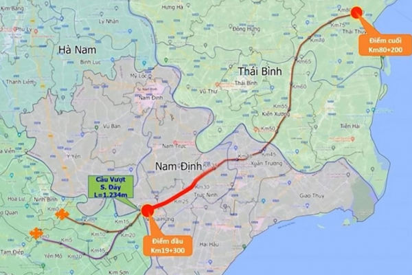 Construction time of Ninh Binh-Hai Phong expressway section to be cut by half