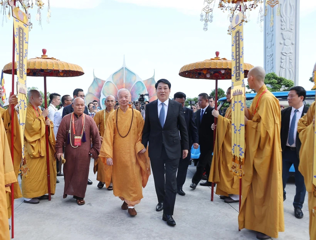 State President Luong Cuong attends UN Day of Vesak Celebrations 2025 in HCM City on May 6 (Photo: VNA)
