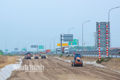 Construction at project of expanding Cao Bo - Mai Son expressway.