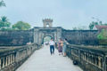 Tourists visiting the Citadel of Quang Tri.