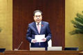 NA Chairman Tran Thanh Man speaks at the session. (Photo: VNA)