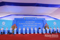 Delegates attend the ground breaking ceremony.