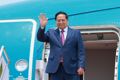 Prime Minister Pham Minh Chinh leaves Ha Noi in the early morning of June 24 for the 16th Annual Meeting of the New Champions of the World Economic Forum (WEF) in Tianjin and a working visit to China. (Photo: VNA)