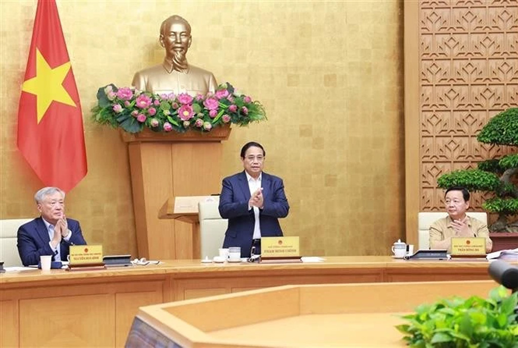 PM Pham Minh Chinh at the regular June cabinet meeting on July 3. (Photo: VNA)
