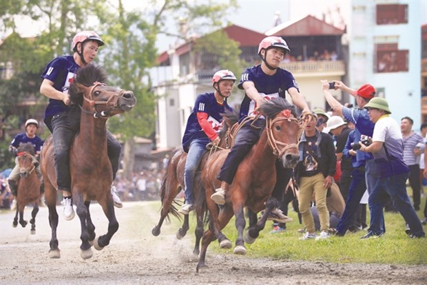 A horse race in Bac Ha district.