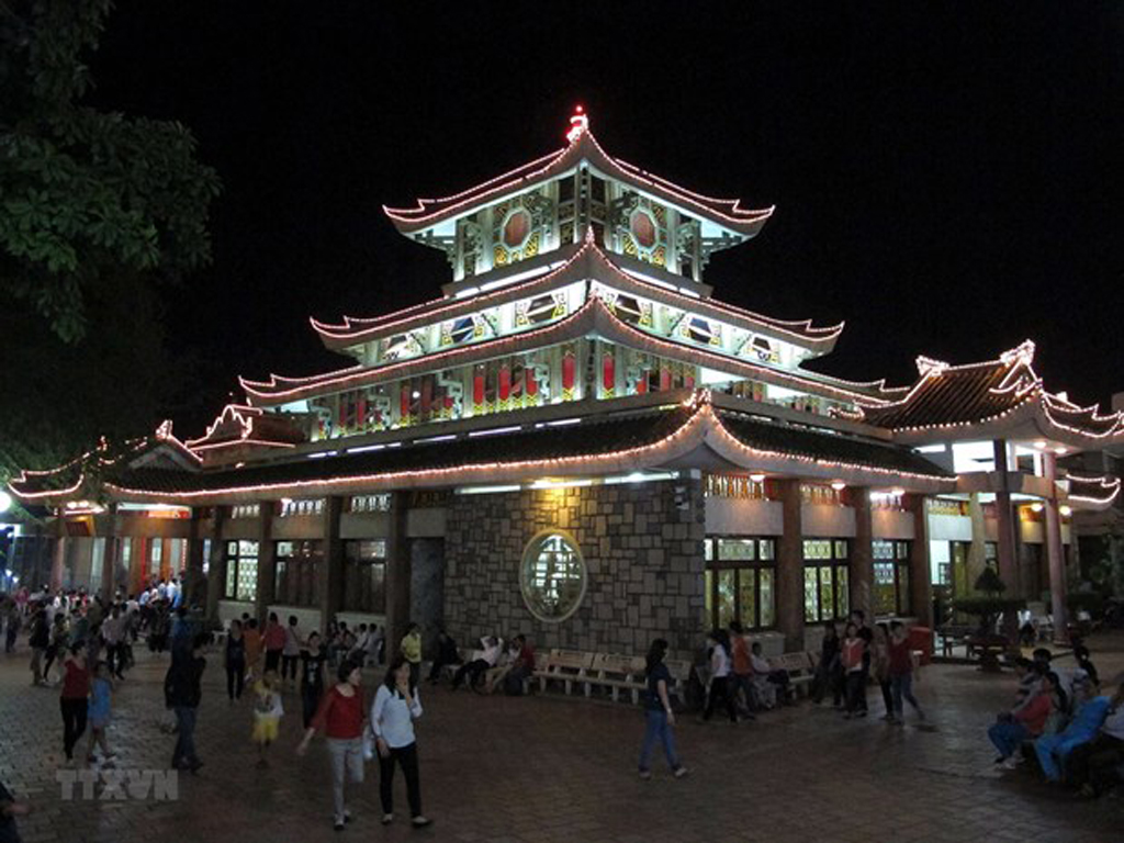 A corner of Ba Chua Xu Temple in the Mekong Delta province of An Giang.