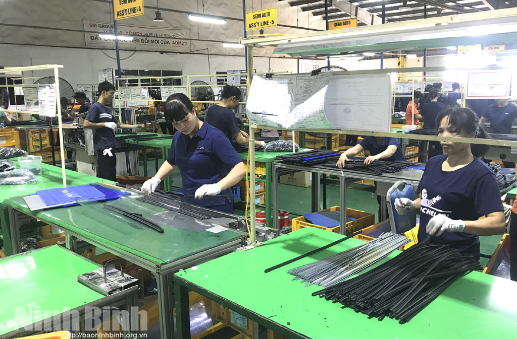 Production line of Regis limited company in Van Phong industrial cluster, Nho Quan district.