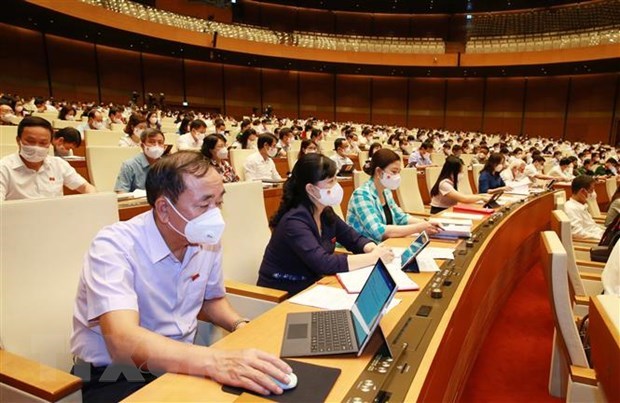 Legislators at the first session of the 15th National Assembly (Photo: VNA)