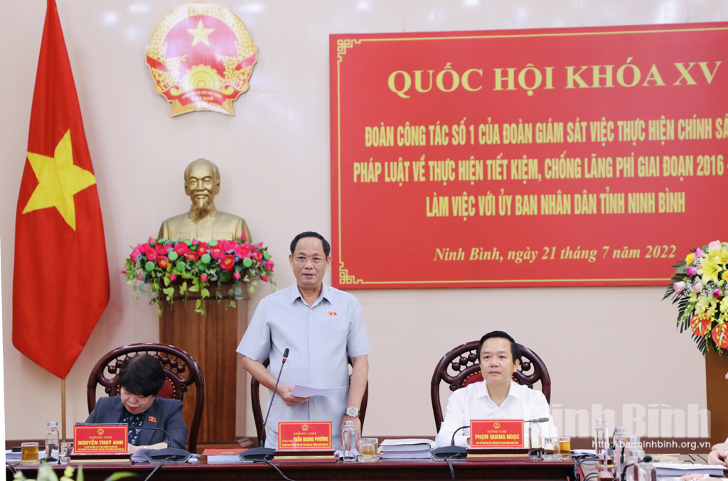 NA delegation inspects the implementation of thrift practices antiwastefulness in the period 20162021 in Ninh Binh