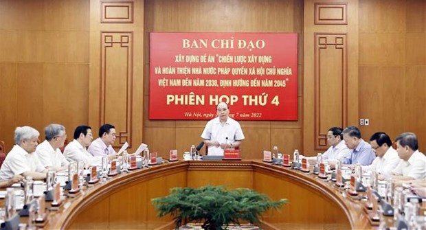 President Nguyen Xuan Phuc speaks at the meeting. (Photo: VNA)