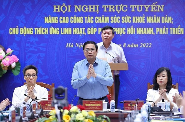 Prime Minister Pham Minh Chinh speaks at the conference.