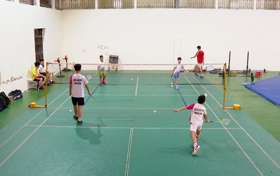 Ninh Binh players are practising for the upcoming tournamnet.