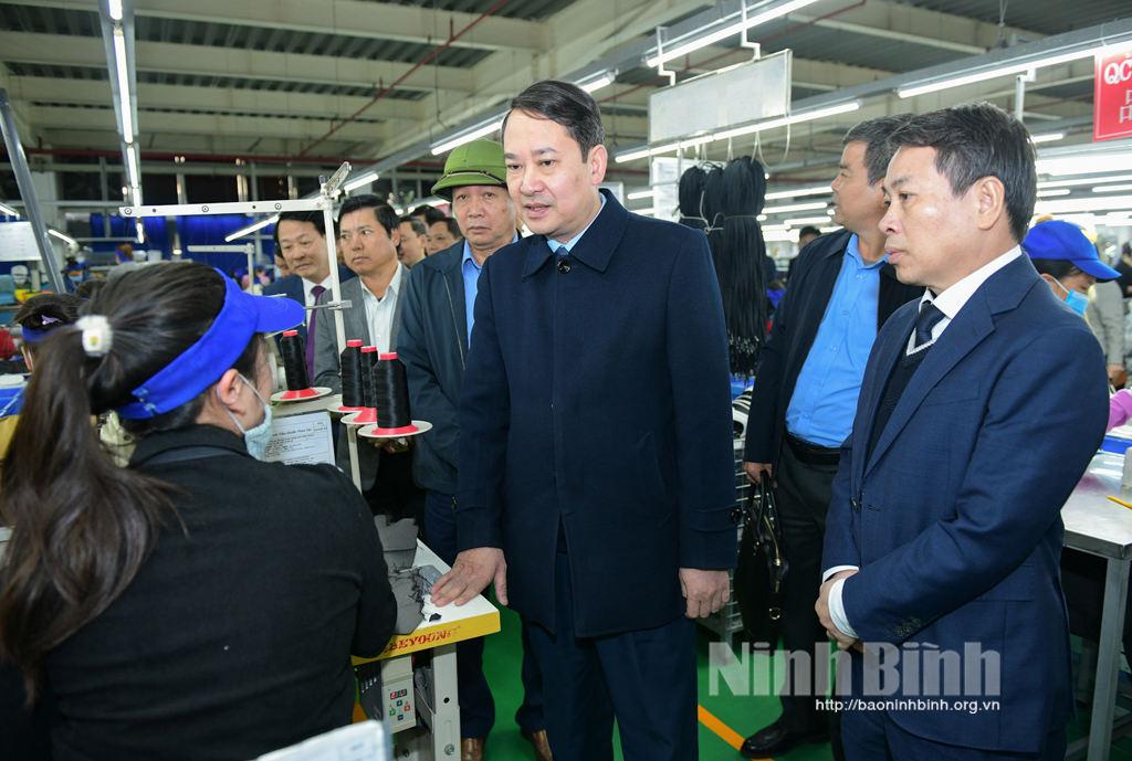 Ninh Binh leaders inspect production activities after Tet holiday