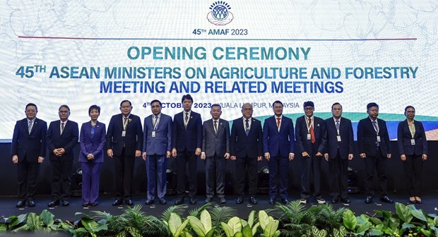 A Vietnamese delegation led by Deputy Minister of Agriculture and Rural Development Nguyen Quoc Tri, head of the ASEAN Ministers on Agriculture and Forestry (AMAF) Vietnam, attended the 45th AMAF meeting, which took place in Kuala Lumpur, Malaysia, from October 4-6.