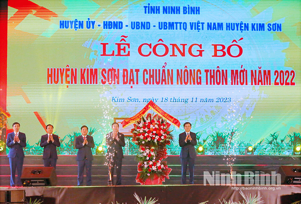 Kim Son district recognized as newstyle rural area