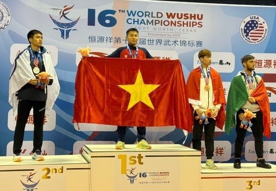 Vietnam won five gold, three silver and three bronze medals at the HYX 16th World Wushu Championships in Texas, the US.