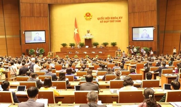 The 15th National Assembly's fifth session opens in Hanoi on May 22 morning (Photo: VNA)