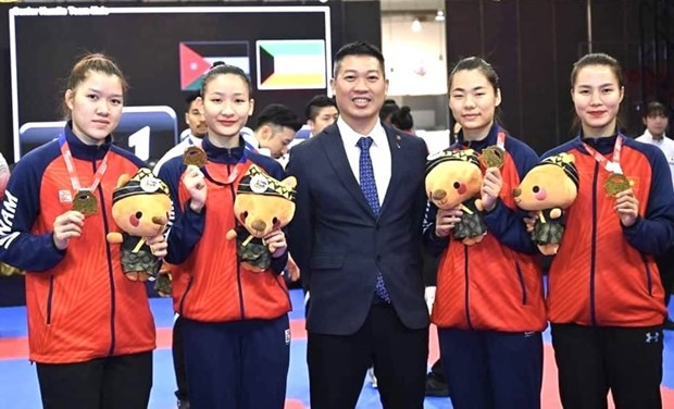 Vietnamese women's karate team (Photo: VNA)