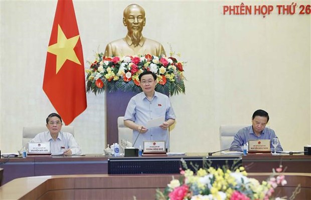 The NA Standing Committee begins its 26th session under the chair of NA Chairman Vuong Dinh Hue. (Photo: VNA)
